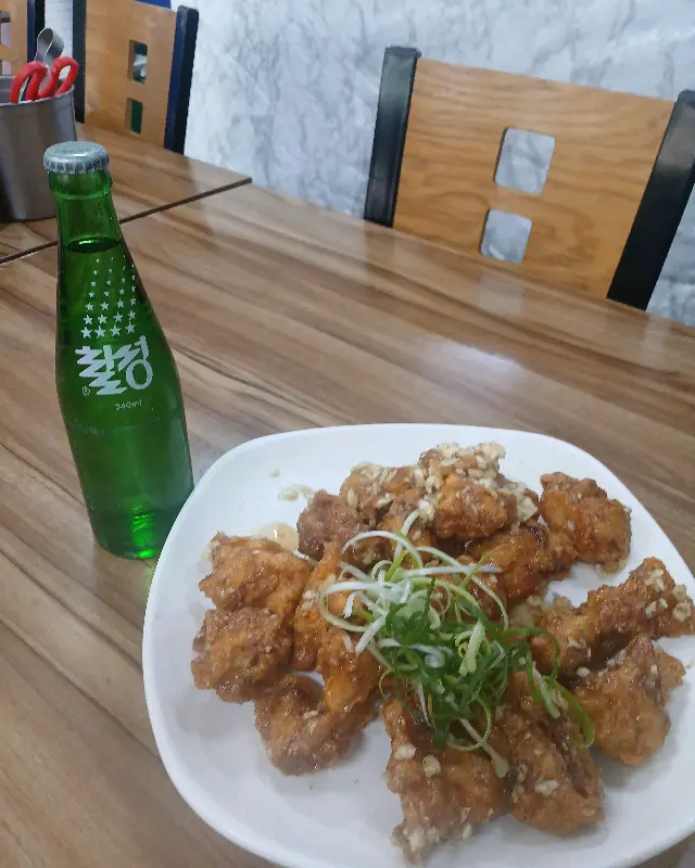 마늘닭과 칠성사이다