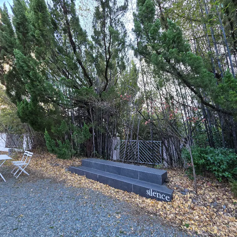 카페 외부 계단