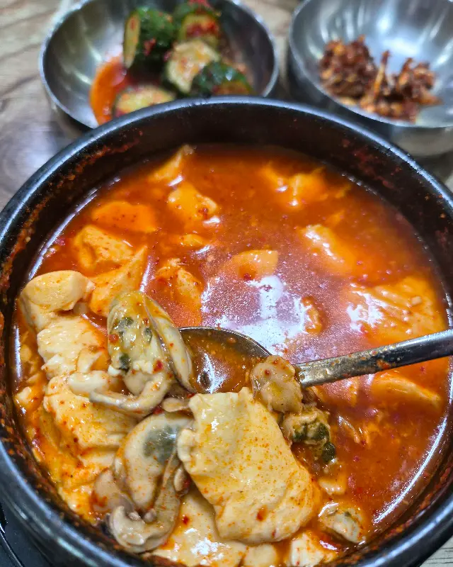 순두부찌개 근접샷