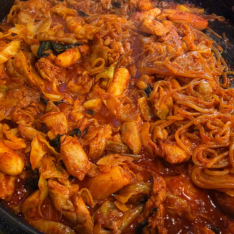 닭갈비 근접샷
