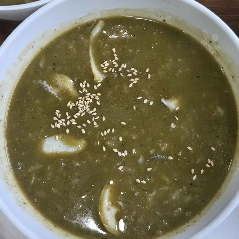 전복죽 클로즈업