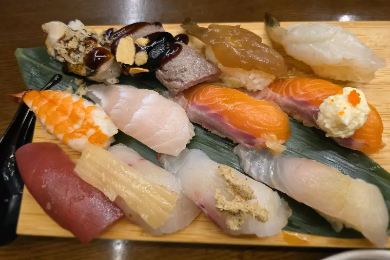 신선한 초밥 한 상