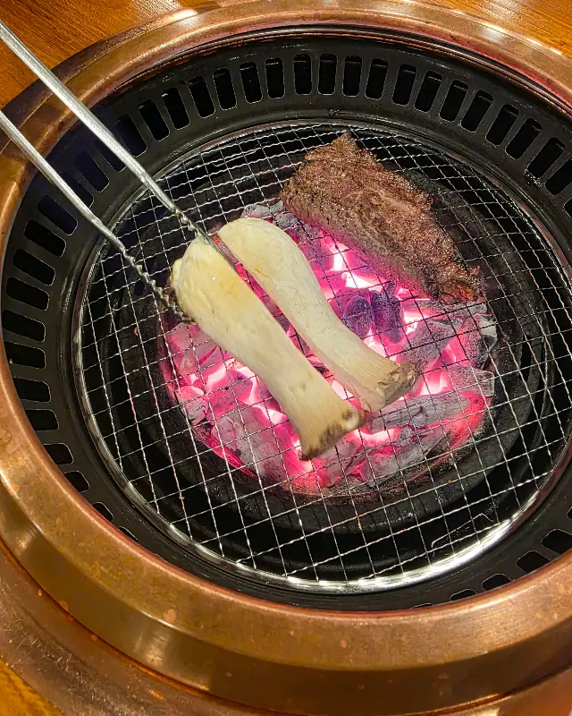 숯불과 환풍시설