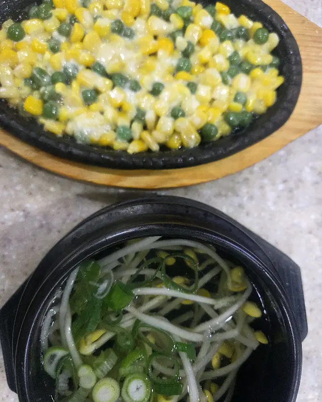 콘치즈와 계란찜