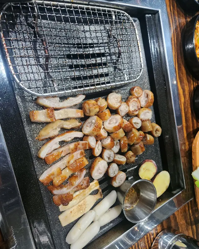 잘 익은 막창의 단면