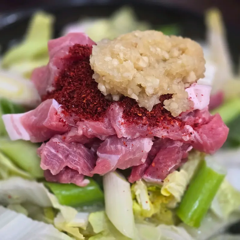 돼지찌개의 재료