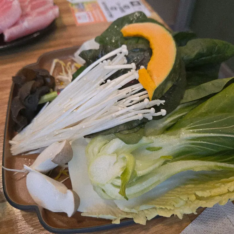 신선한 야채와 버섯