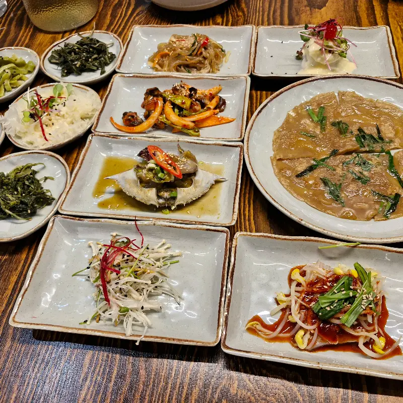 정갈한 반찬 클로즈업