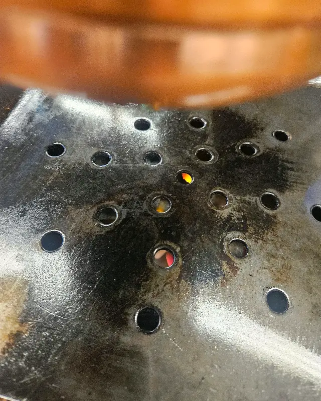 숯불의 뜨거운 열기