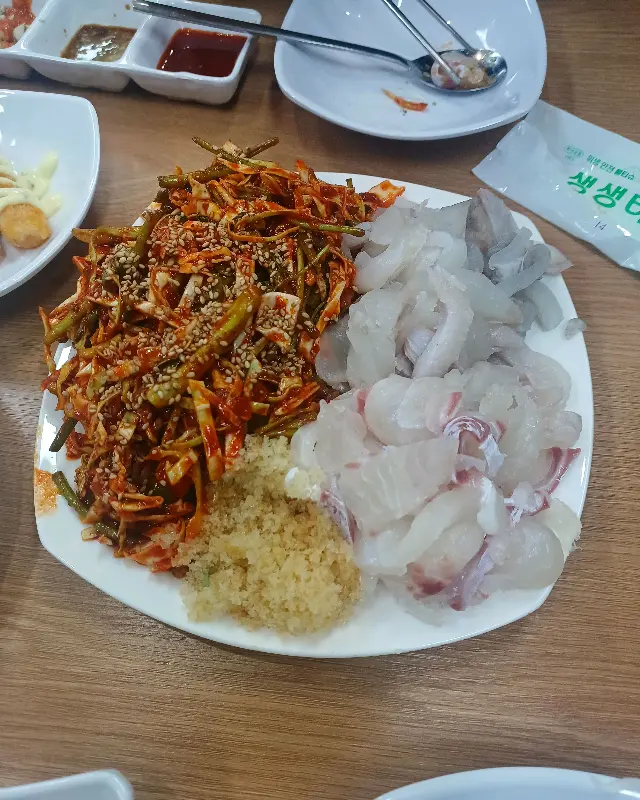 푸짐한 막회 한 상