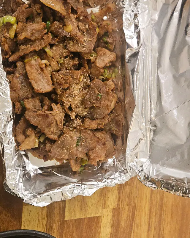 푸짐한 양의 불고기