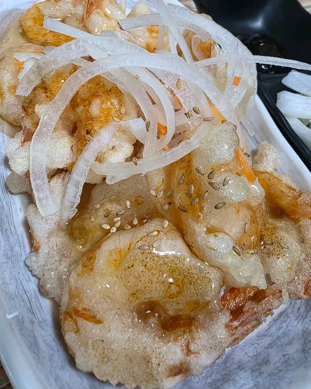 윤기가 흐르는 찹쌀 탕수육