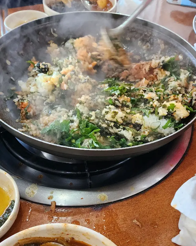 감자탕 국물에 볶아먹는 볶음밥