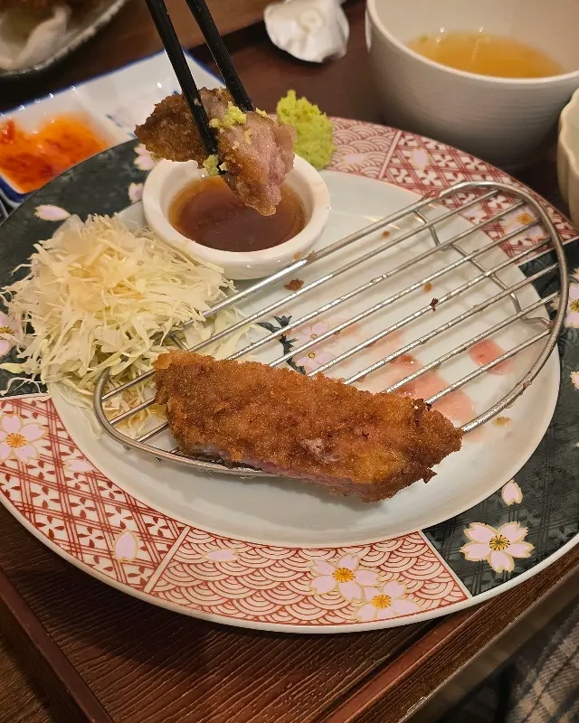 화로에 구워 먹는 규카츠