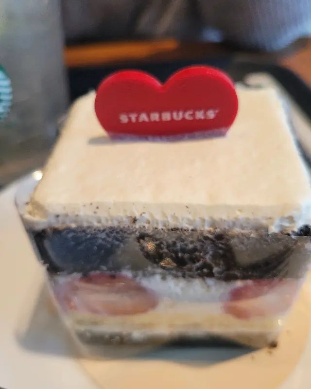 하트모양 초콜릿이 꽂힌 붉은 로즈 초콜릿 케이크