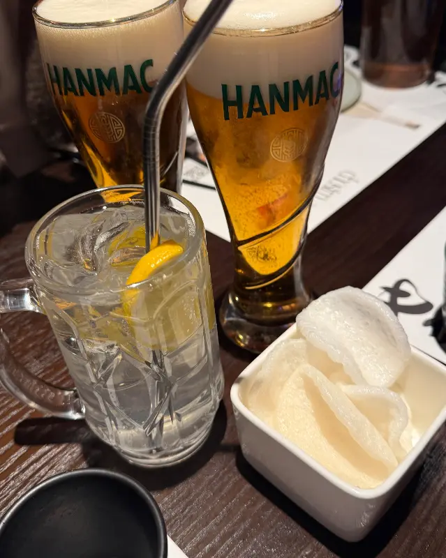 시원한 생맥주와 하이볼