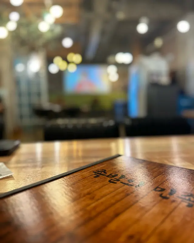 나무 소재 메뉴판