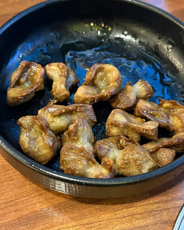 닭똥집 튀김 클로즈업