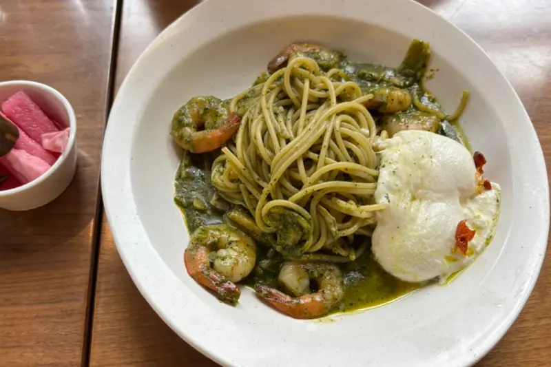 먹음직스러운 파스타 근접샷