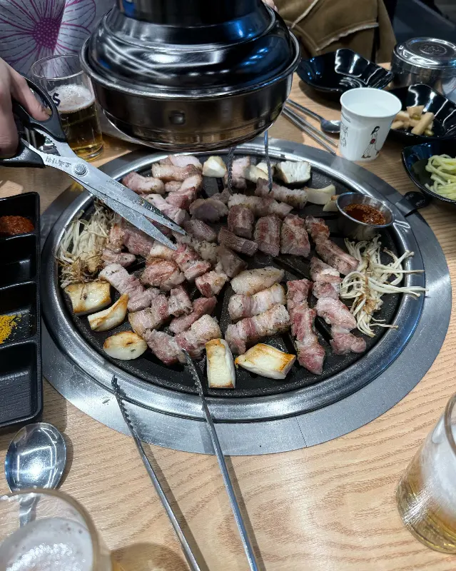 돼지갈비와 버섯