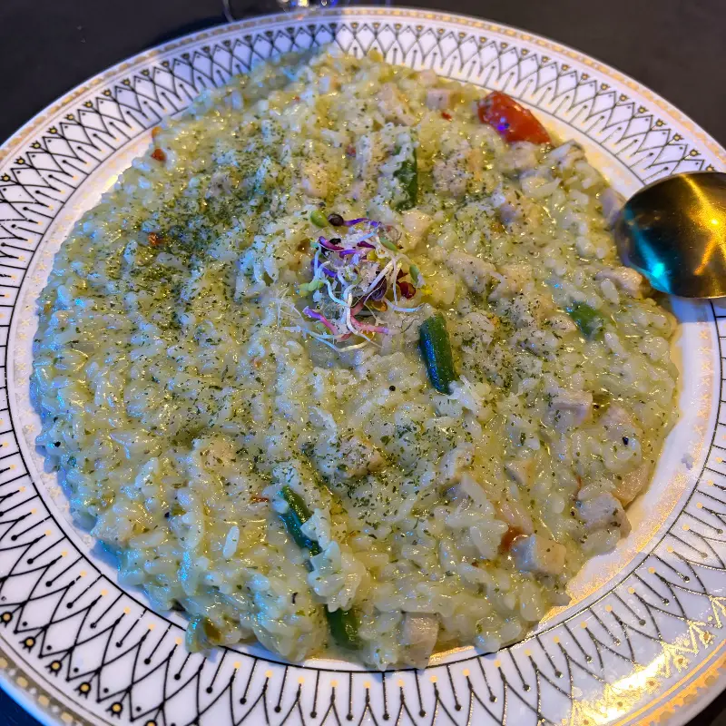 치킨 크림 리조또