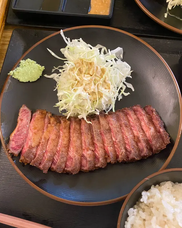 화로에 구워먹는 규카츠