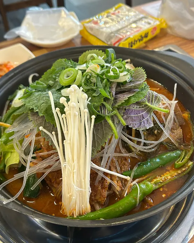 따귀탕 한 상 차림