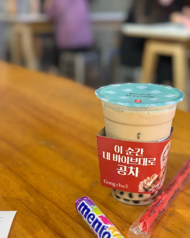 블랙 밀크티와 멘토스