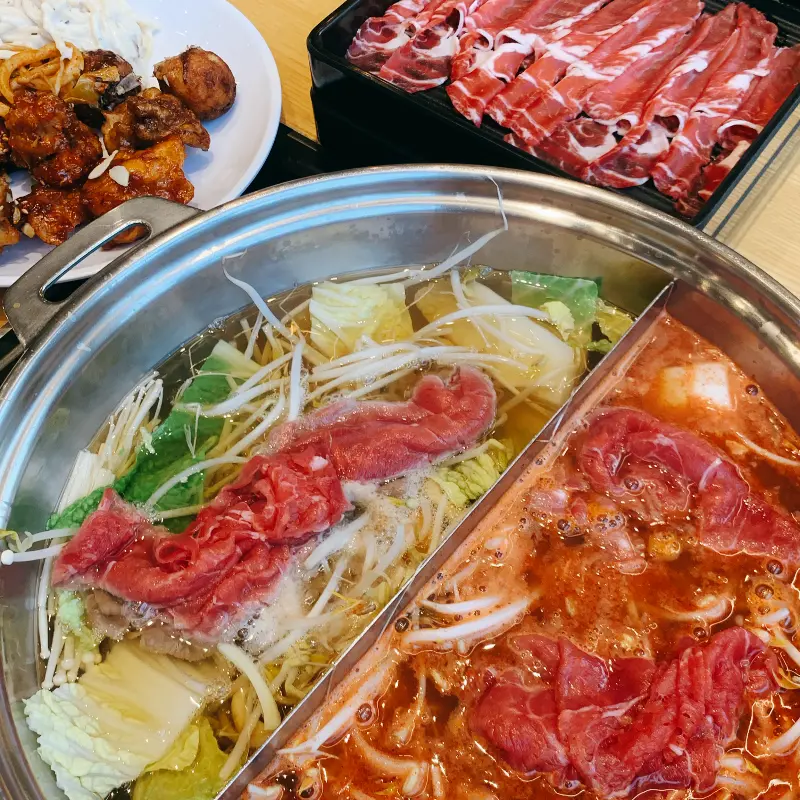 샤브샤브와 닭강정