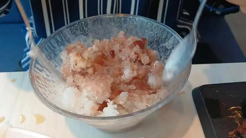 직접 만들어 먹을 수 있는 팥빙수 코너