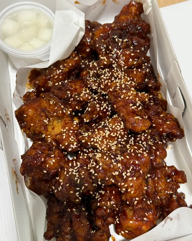 흑마늘 닭강정 한 상차림