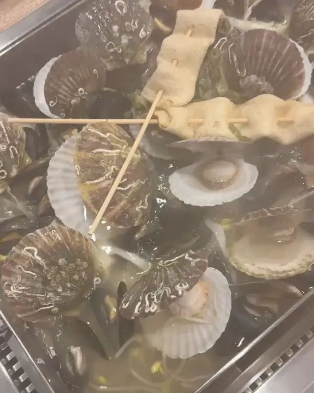 푸짐한 조개찜 한상