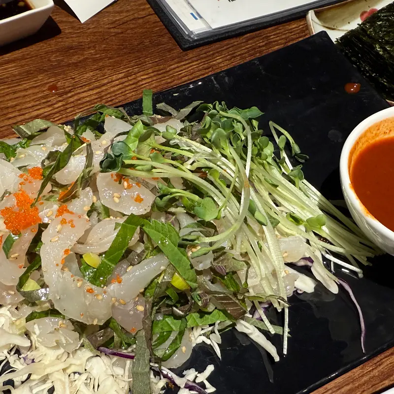 싱싱한 막회 한 상 차림