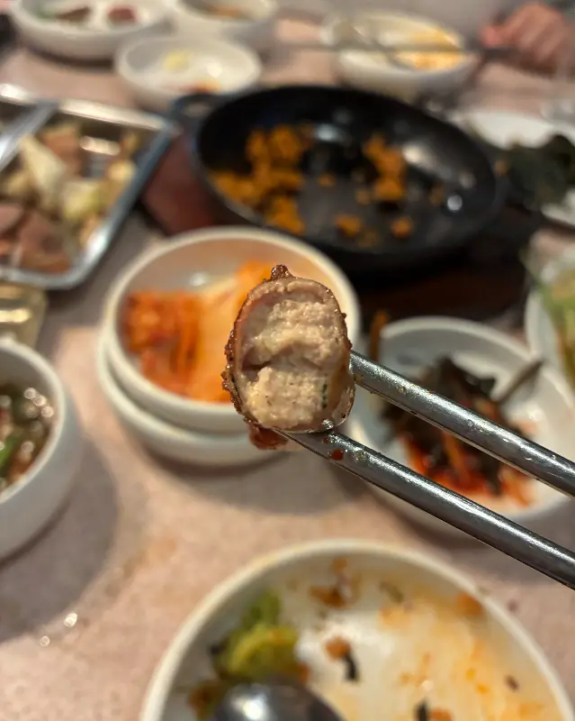 곱이 꽉 찬 곱창 단면