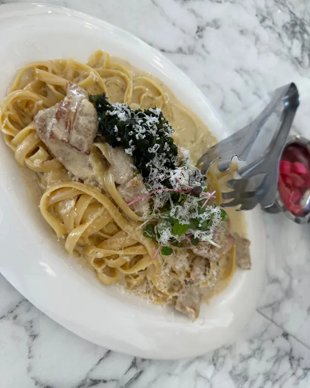 항정살 대파 크림 스파게티