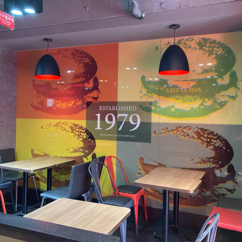 롯데리아 매장 내부 전경