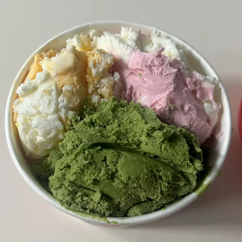 다양한 맛의 아이스크림