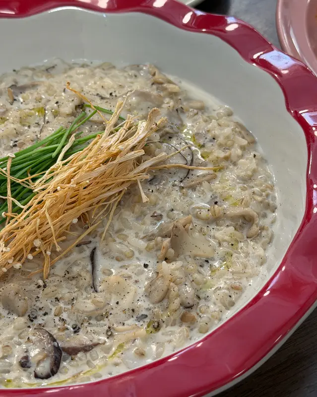 버섯의 풍미가 가득한 리조또