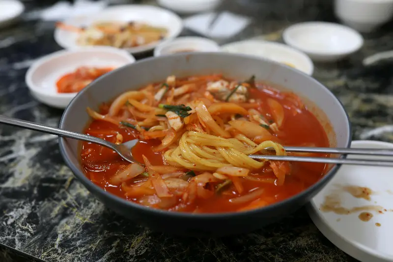 짬뽕 면발