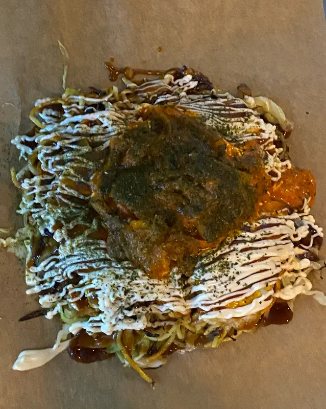 오코노미야끼 단면