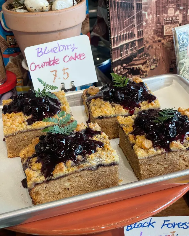 블루베리 크럼블 케이크