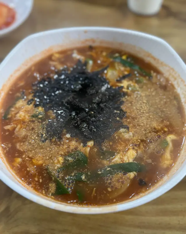 장칼국수 근접샷