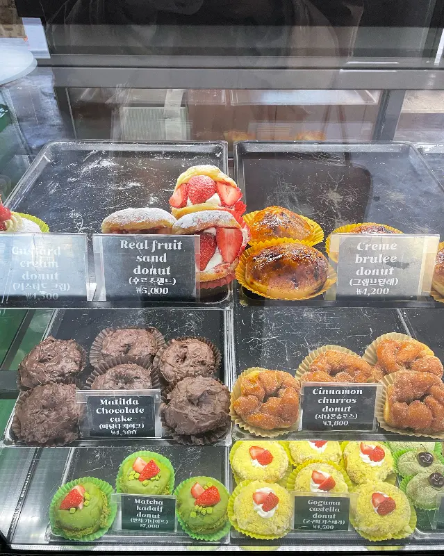 다채로운 도넛 쇼케이스