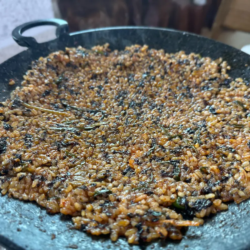 오리 날개찜 볶음밥