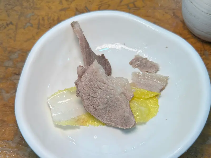 수육과 백김치의 완벽한 만남