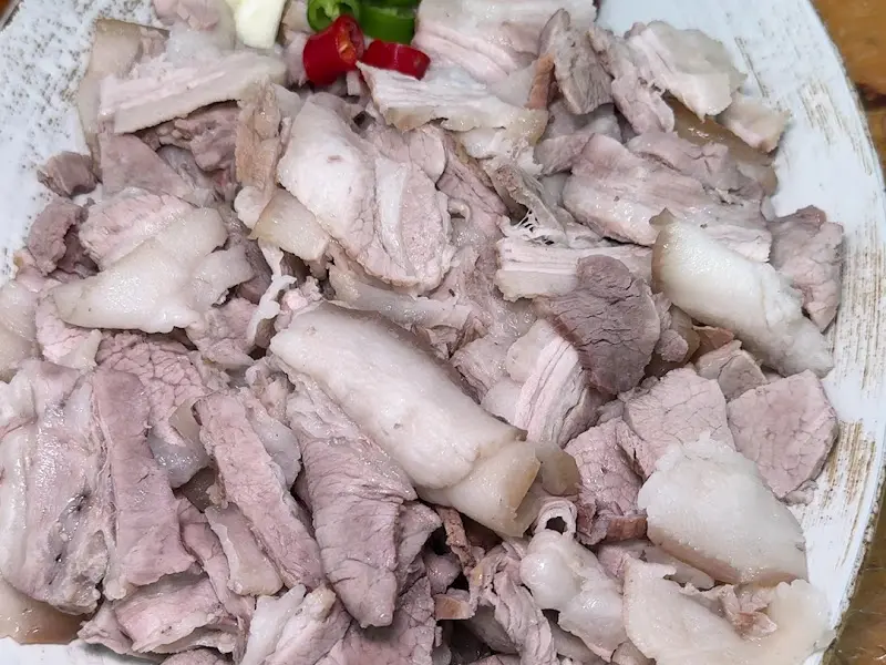 수육의 클로즈업 샷