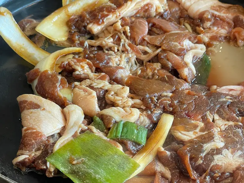 구워지고 있는 돼지불백