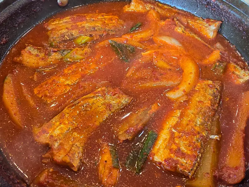 갈치조림의 모습