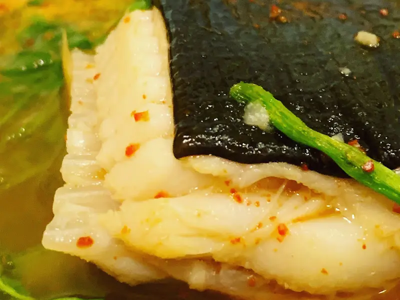 갈치조림 속 갈치의 클로즈업