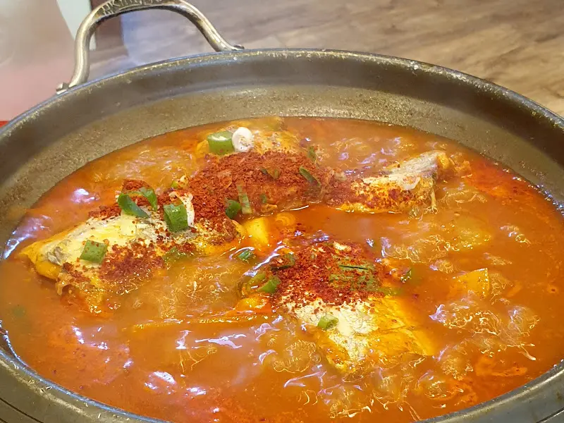 갈치조림의 클로즈업 사진